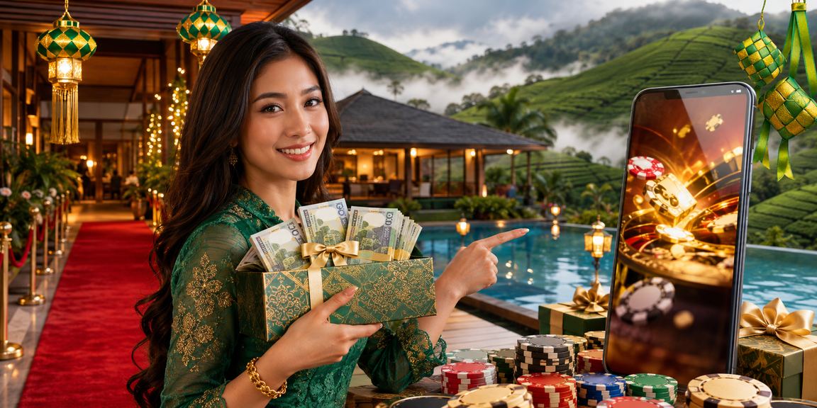 Promosi kasino dalam talian sempena Hari Raya Malaysia dengan gaya tempatan