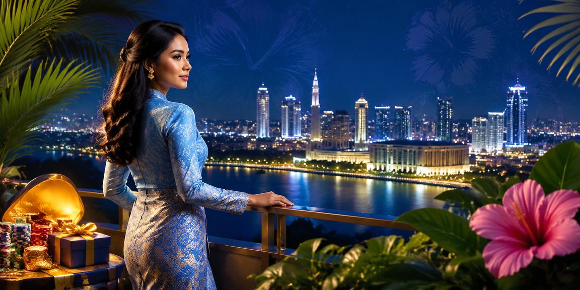 Pengguna Selangor dalam baju kurung menggunakan aplikasi pertaruhan mudah alih 271